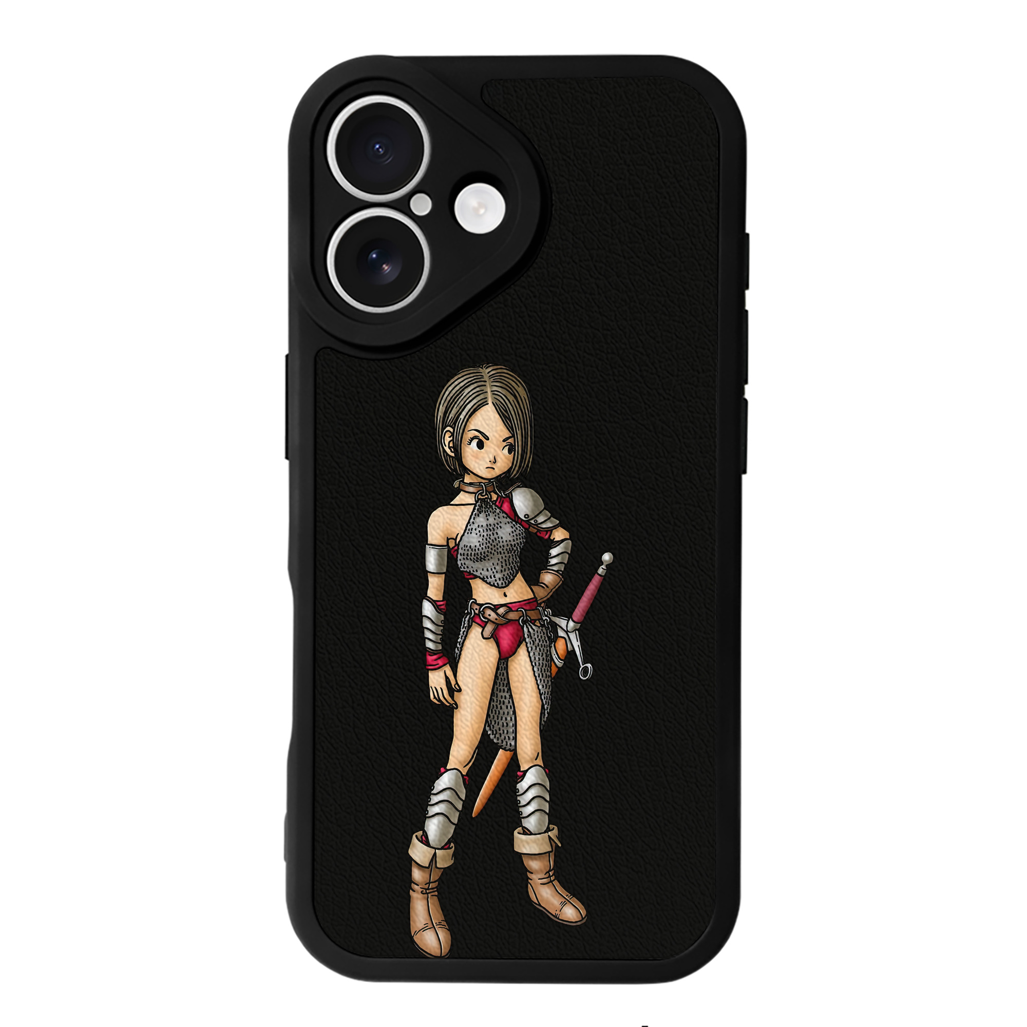 （画像用） ドラゴンクエスト Doragon Kuesuto Dragon Quest 【iPhone 16シリーズ対応】シリコンスマホケース（レザー調） 材質：シリコン